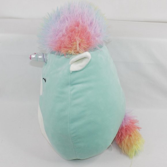 Squishmallows 16" Kennedy the Rainbow Unicorn Plush Kellytoy Squish Doos - Picture 2 of 8